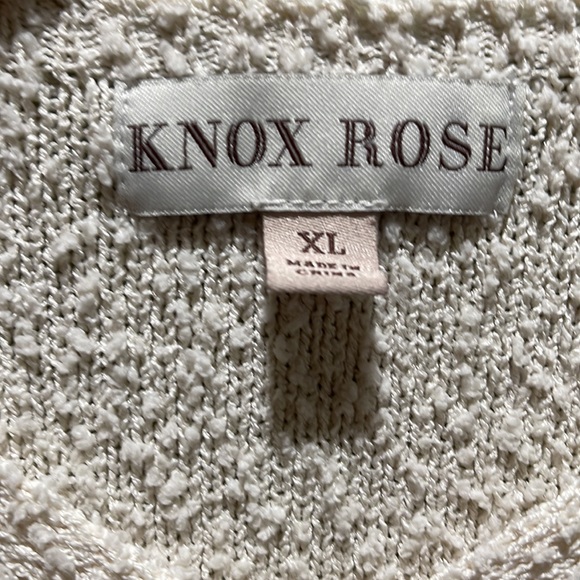 Cream and Mauve Stripped Oversized Sweater, Knox Rose, XL - Picture 3 of 3